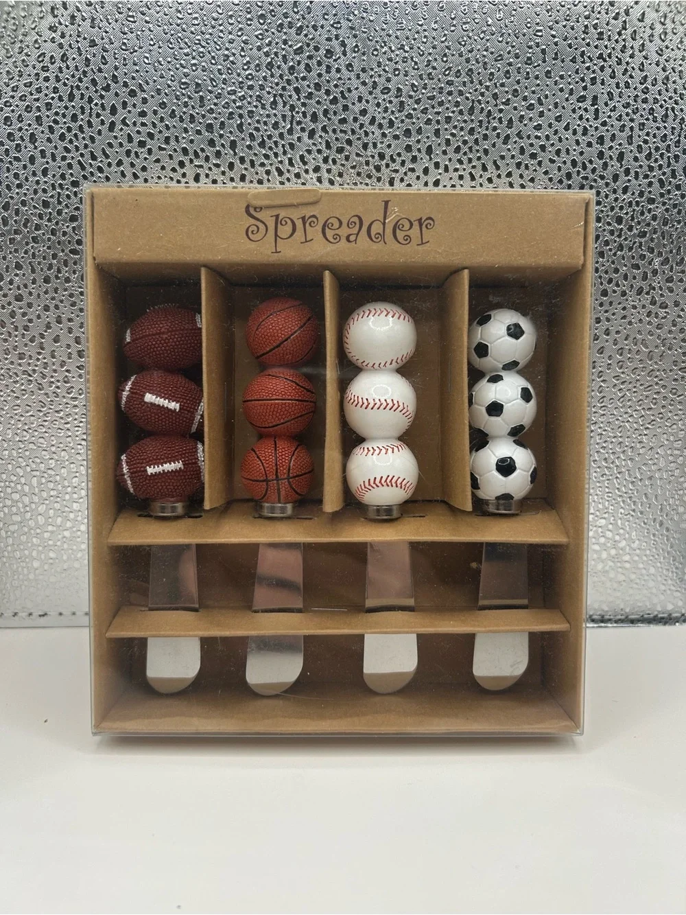 Vtg 4 SUPREME Football Baseball Soccer Basketball Stainless SPORT SPREADERS NEW
